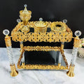 Newest Design Decorative Metal Ethiopian Mid-East Coffee & Tea Set Rekebot Coffee Table with Jebena Holder