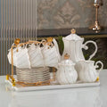 European Afternoon Luxury Sugar Tea Coffee Canisters Set Porcelain Tea Gift Set Ceramic Tea Pot Set