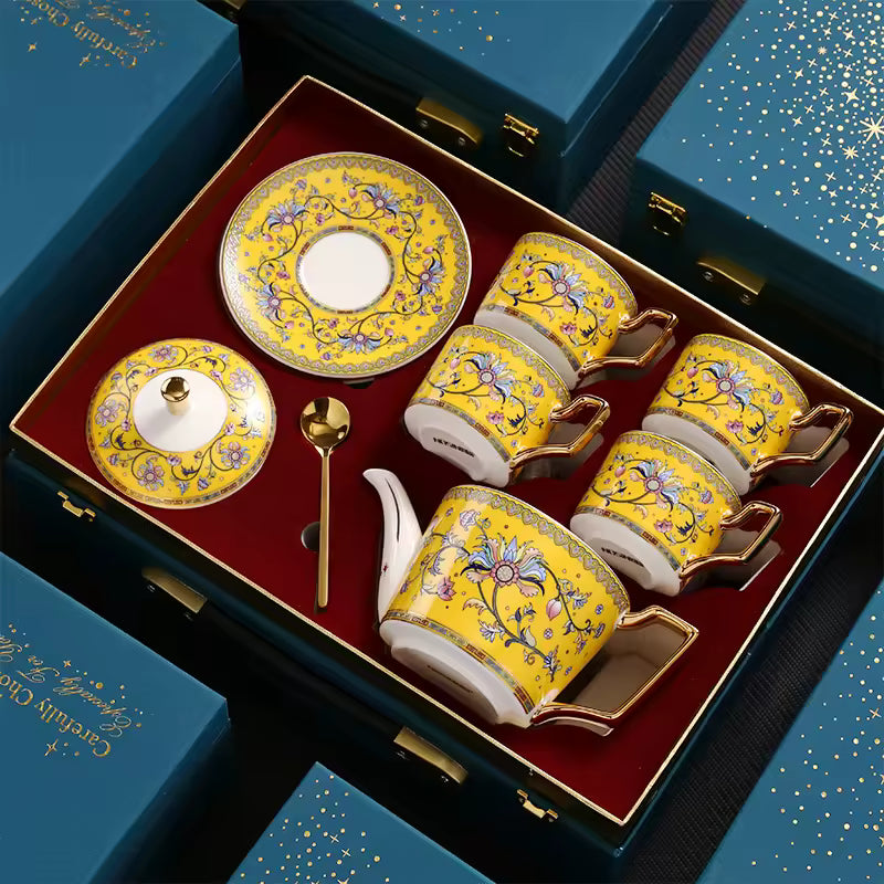 High-End Exquisite Porcelain Coffee Cup Tea Set Modern Design Heat Resistant 250mL Best Friend's Birthday Wedding Souvenir Gift