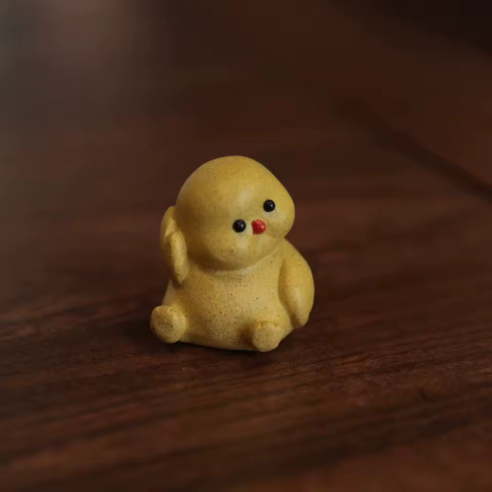 Purple Clay Tea Pet Raw Mineral Mud Mini Chicken Cute Cartoon Tea Play Ornament Boutique Handmade Home Decoration