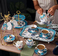 British Bone China Coffee Cup Afternoon Tea Set High-end Club Home Ceramic Cups and Plates