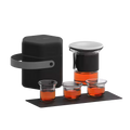 Eco-Friendly Personalized Style Travel Heat Resistant Glass Teapot Portable Tea Set for 1 Pot 3 Tea Cup