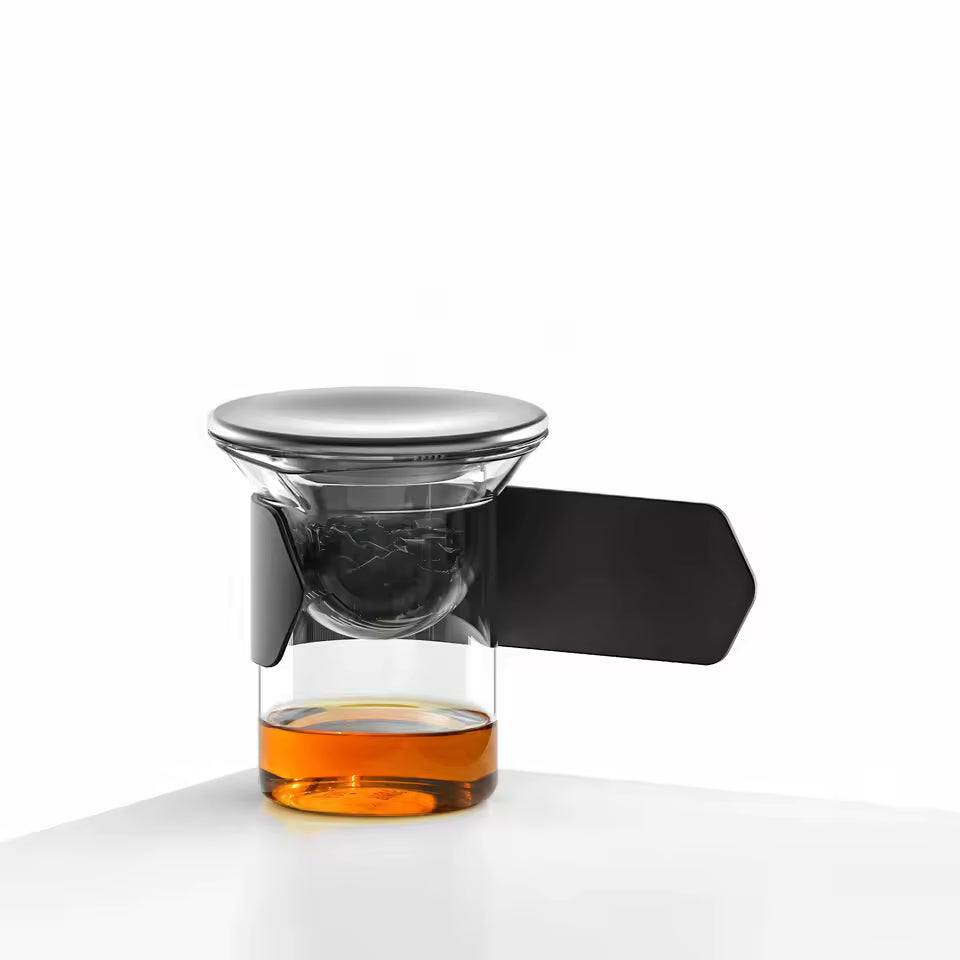 Eco-Friendly Personalized Style Travel Heat Resistant Glass Teapot Portable Tea Set for 1 Pot 3 Tea Cup