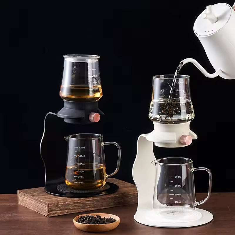 Model 350 Modern Business Glass Tea Set with Tea Water Separation Ice Drip Cold Brew Features
