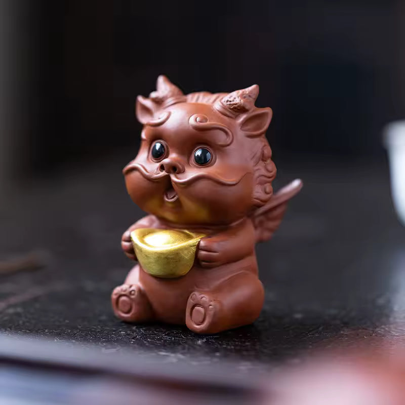Purple Clay Tea Pet Pixiu Wealth Attraction Ornament Premium Tea Set Zen Gongfu Tea Accessories Home Decoration