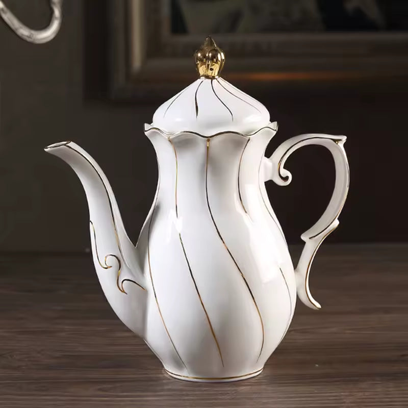 European Afternoon Luxury Sugar Tea Coffee Canisters Set Porcelain Tea Gift Set Ceramic Tea Pot Set