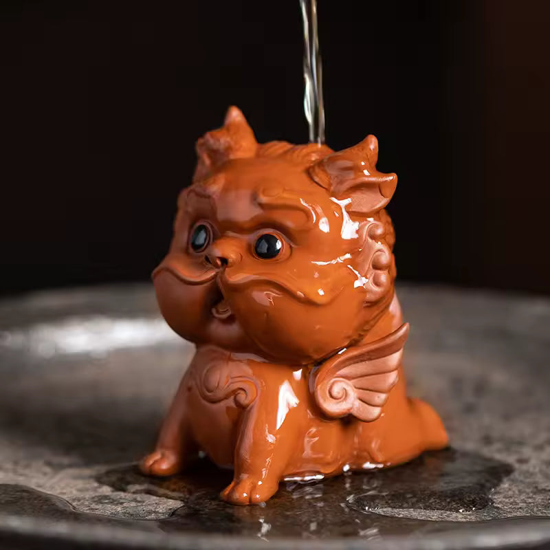 Purple Clay Tea Pet Pixiu Wealth Attraction Ornament Premium Tea Set Zen Gongfu Tea Accessories Home Decoration
