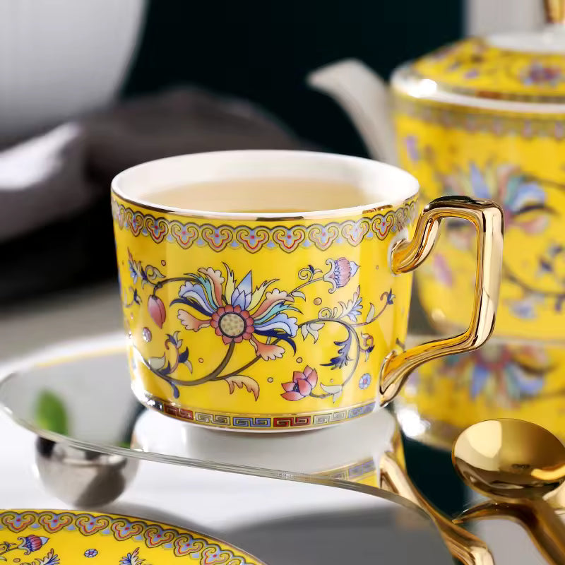 High-End Exquisite Porcelain Coffee Cup Tea Set Modern Design Heat Resistant 250mL Best Friend's Birthday Wedding Souvenir Gift