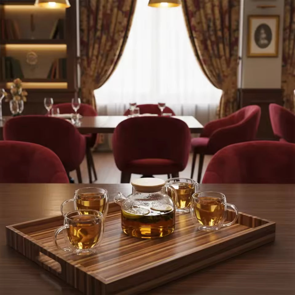 Borosilicate Glass Tea Set Heat Resistant Stovetop Safe 5-Pieces Glass Teapot With Tea Cup Set