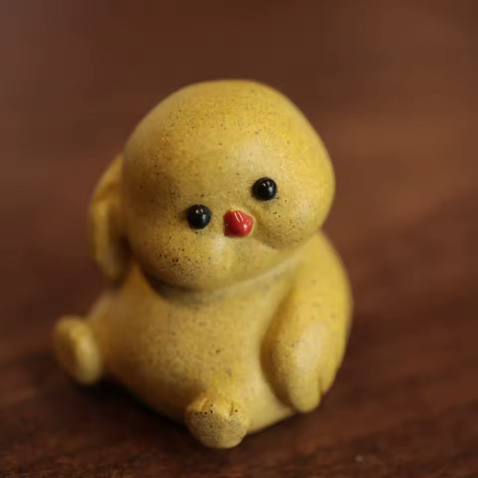 Purple Clay Tea Pet Raw Mineral Mud Mini Chicken Cute Cartoon Tea Play Ornament Boutique Handmade Home Decoration
