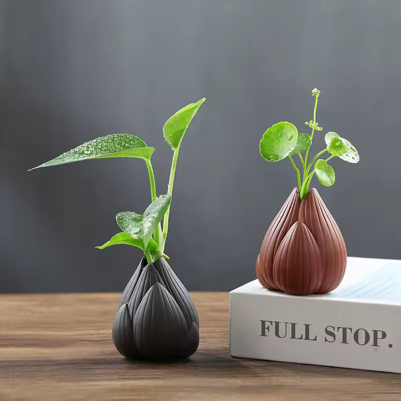 Lotus Purple Clay Tea Pet Mini Zen like Clay Vase Ornament Gongfu Tea Accessories Home Decoration