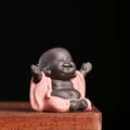 Purple Clay Maitreya Buddha Tea Pet Ornament Figurine Gongfu Tea Accessories Zen Tea Set Home Decoration