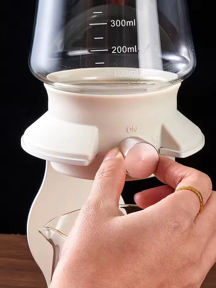 Model 350 Modern Business Glass Tea Set with Tea Water Separation Ice Drip Cold Brew Features