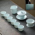 Modern Eco-Friendly Shanghai Kung Fu Tea Set Cover Bowl Tilder Pot Opening Ceramic Gift