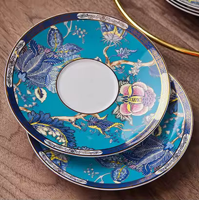 British Bone China Coffee Cup Afternoon Tea Set High-end Club Home Ceramic Cups and Plates