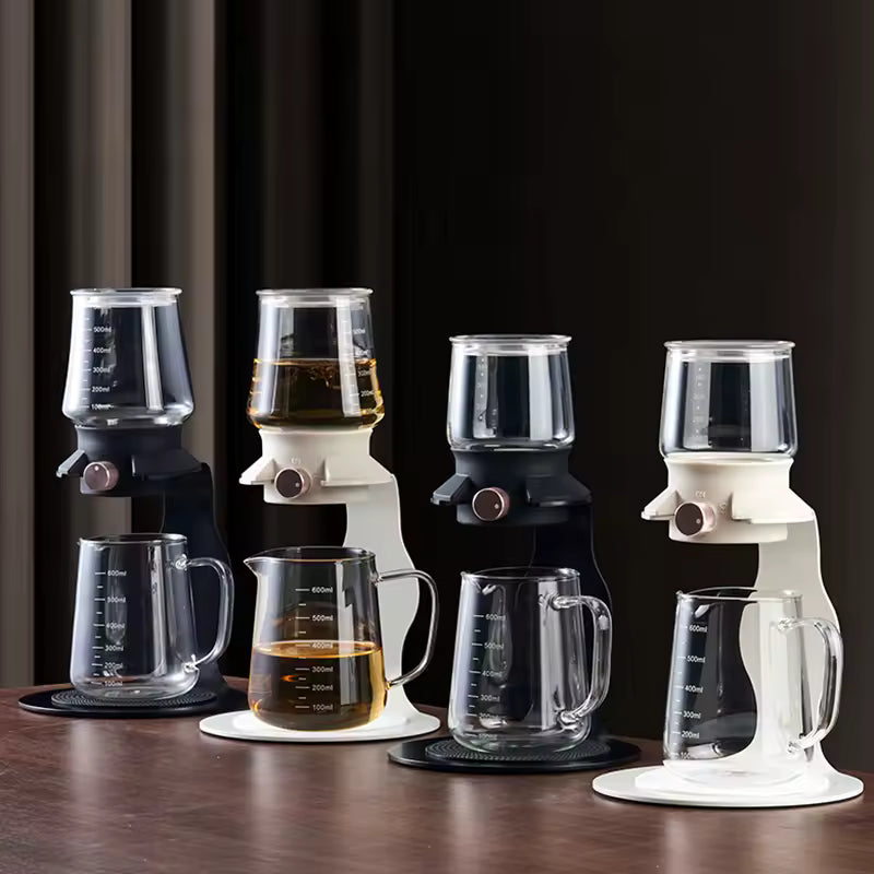 Model 350 Modern Business Glass Tea Set with Tea Water Separation Ice Drip Cold Brew Features