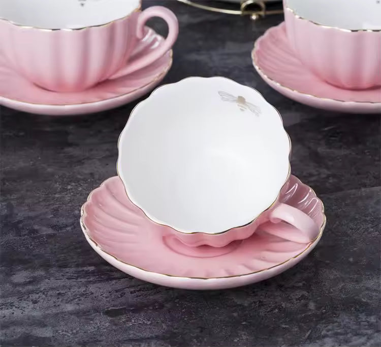 Modern Tea Party Gift Box Packaging Porcelain Coffee Teapot Sets Printed Ceramic Tea Pot Set Luxury