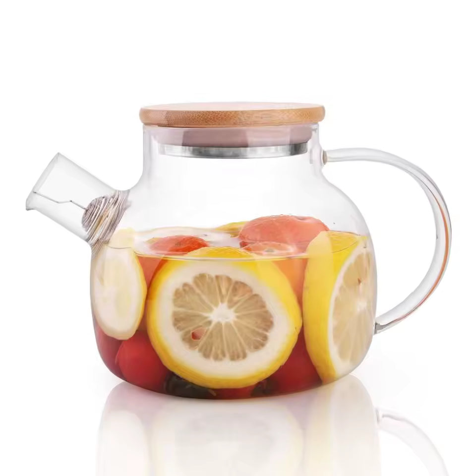 Borosilicate Glass Tea Set Heat Resistant Stovetop Safe 5-Pieces Glass Teapot With Tea Cup Set