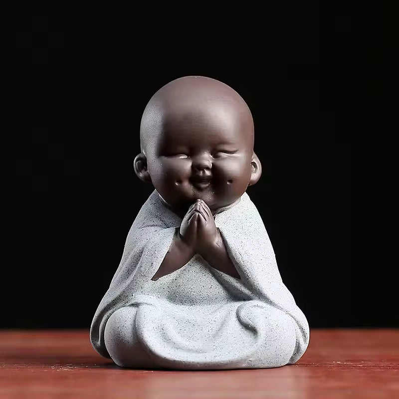 Purple Clay Maitreya Buddha Tea Pet Ornament Figurine Gongfu Tea Accessories Zen Tea Set Home Decoration
